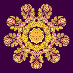Vector ethnic colorful mandala motif