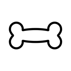 dog bone icon outline vector
