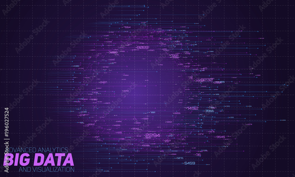 Poster big data circular visualization. futuristic infographic. information aesthetic design. visual data c