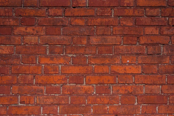 Red brick empty wall - beautiful background