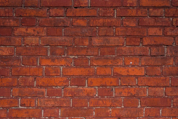 Obraz premium Red brick empty wall - beautiful background
