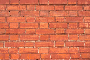 Red brick empty wall - beautiful background