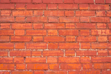 Red brick empty wall - beautiful background