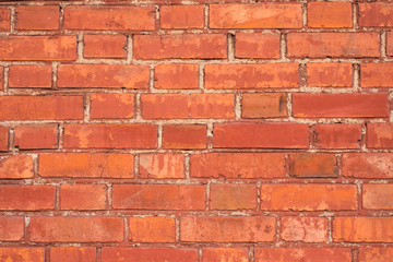 Obraz premium Red brick empty wall - beautiful background