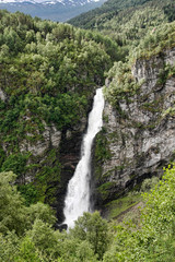 Obraz premium The beauty of Norwegian waterfalls