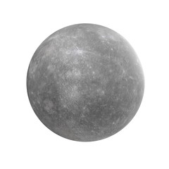 Mercury Planet on white. 3D illustration