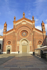 Obraz premium Italy - Milan - Brera ditrict and Santa Maria del Carmine church 