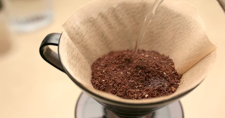 Prepare for making drip coffee