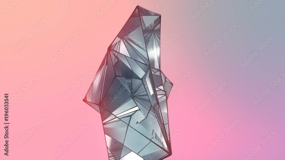 Aufkleber abstract geometric polygonal motion background. video corporate looped animation. 3d rendering