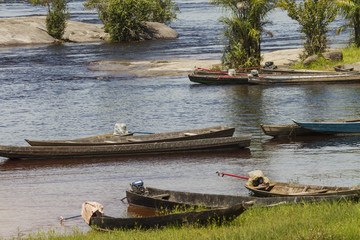Boats at Rio Negro 'São Gabriel da Cachoeira' city, Amazon / Brazil