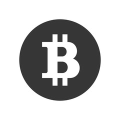 Bitcoin Sign. Blockchain based secure cryptocurrency. Vector