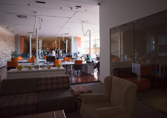 busy coworking office space