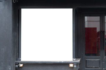 Shop Boutique Store Front with Big Window and Place for Name