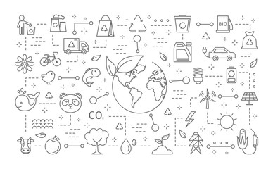 Ecology icons set.