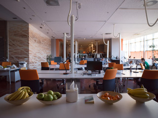 busy coworking office space