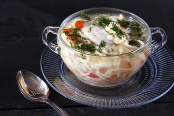 soup with homemade noodles