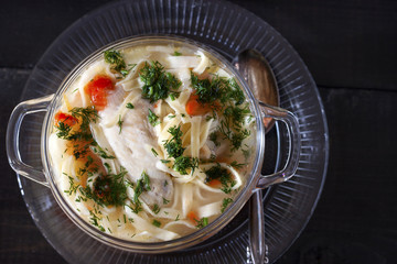 soup with homemade noodles