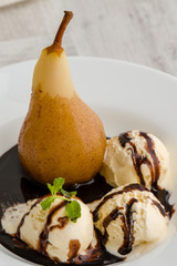 delicious poached pear dessert