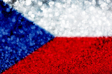 Czech Republic flag glitter party celebration background