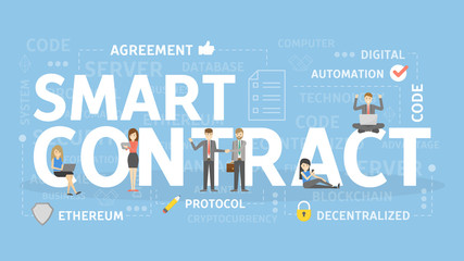 Smart contract concept.