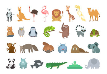 Obraz premium Baby animals set.