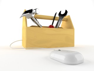 Toolbox with computer mouse