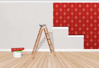 Wand tapezieren