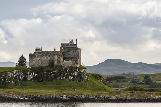 Isle of Mull, Scotland / United Kingdom - Jul 09 2017: Duart Castle.