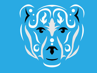 Tribal polar bear illustration