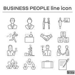 Set of icons, business people.