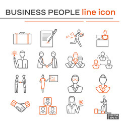 Set of icons, business people.