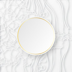 Abstract elegant cell texture. Paper cut cobweb, 3d tile surface. Elegant futuristic ornament with shadows and layers