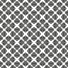 Black and White Seamless Ethnic Pattern