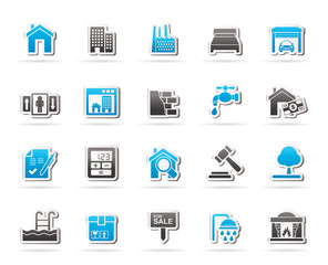 Real Estate services Icons - Vector Icon Set