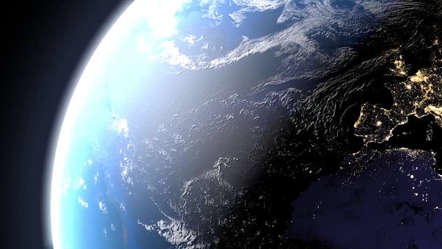 3D animation - Day and night on Earth