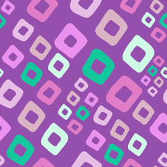 Geometric seamless patternin retro memphis style, fashion 80s - 90s. Hipster background with abstract geometric figures.
