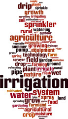 Obraz premium Irrigation word cloud