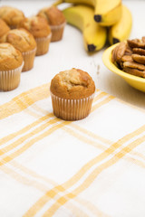 Classic Banana Nut Muffins with Space to Add a Title or Recipe