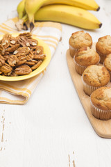 Classic Banana Nut Muffins with Space to Add a Title or Recipe