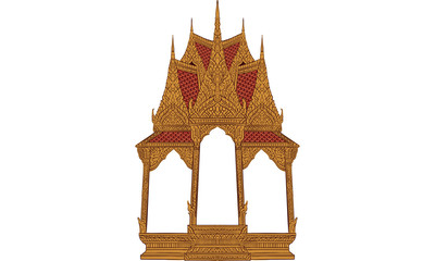 Fototapeta premium Angel house in Thai traditional painting
