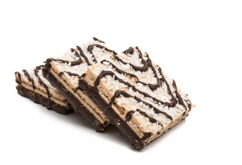 wafers with coconut chips isolated