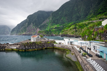Fototapeta na wymiar Port in Seixal, Madeira, Portugal