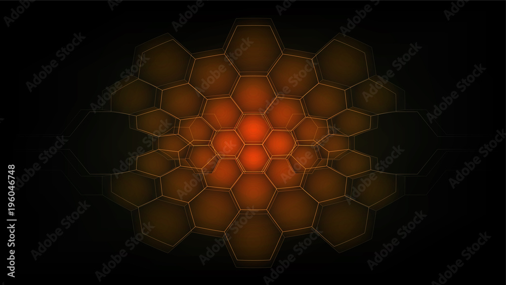 Poster beehive complex major cyber computer technology abstract background