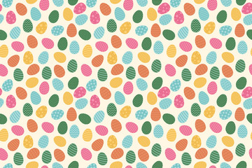 Background with Easter eggs - concept of a wrapping paper. Vector.
