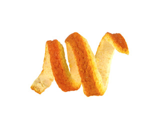 orange peel isolated on white background