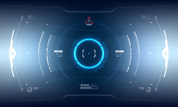 Sci-Fi Virtual Reality Technology Hud Screen Design
