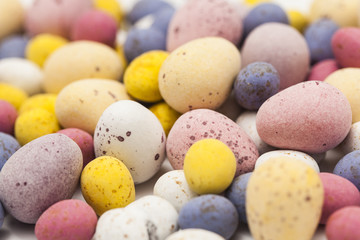 Easter egg chocolate candy background