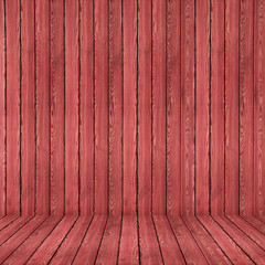 Wood texture background. red wood wall and floor