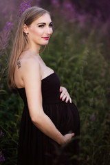 beautiful expecting mother pregnant belly 