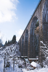 A train bridge in the black forest in germany